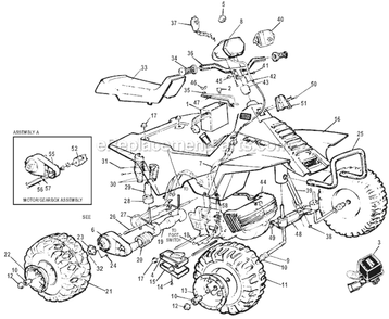 Part Location Diagram of 76816-4539 Power Wheels Rear Axle